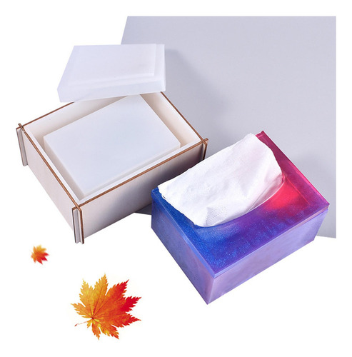 Diy Silicona Epoxi Resina Molde Tejido Caja Soporte Molde
