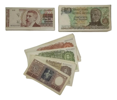 Billetes Antiguos Argentinos 250 Unidades 