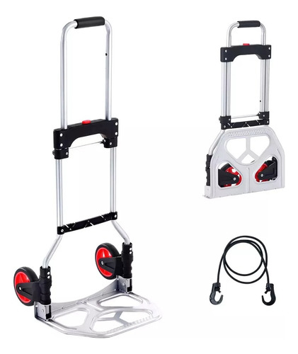Carro Carga Plegable Tipo Yegua Aluminio 80 Kg + Pulpo
