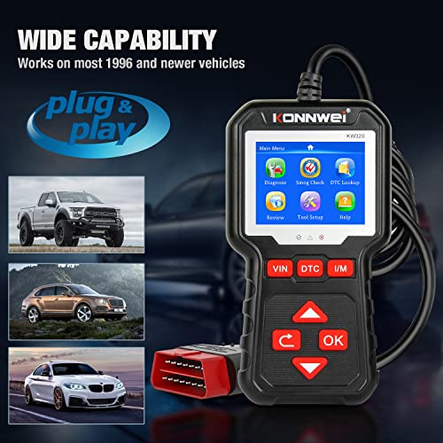 Escáner Obd2 Para Coche Konnwei Kw320, Lector De Códigos Pro