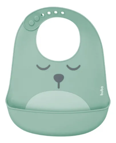 comprar Babador Em Silicone Com Pega-migalhas Verde Gumy Buba