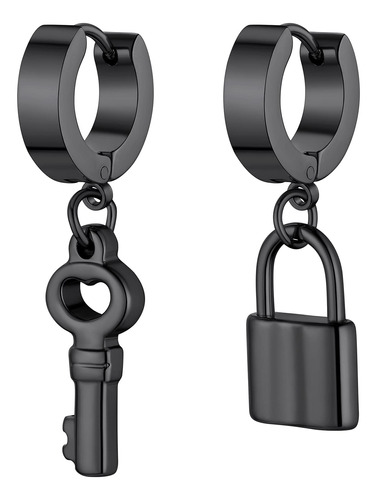 Colgantes Bestyle Cool Black Lock & Key Para Mujer