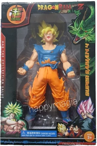 Boneco Dragon Ball Z - Goku Super Sayajin 20cm - Cabelo Azul - Escorrega o  Preço