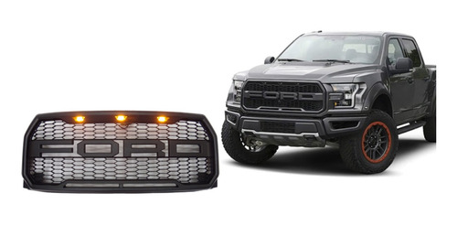 Máscara Negra Ford F-150 Tipo Raptor C/led 2016-2019