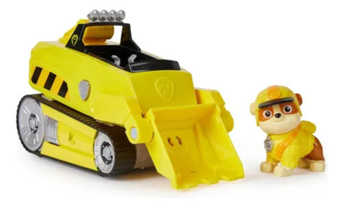 Paw Patrol Jungle Pups - Vehiculos Trasformables De Animales Rubble's Rhino Vehiculo Amarillo