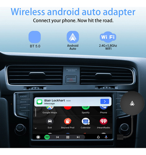 Conectado A Sem Fio Android Auto Car Ai Box Usb Smart Dongle