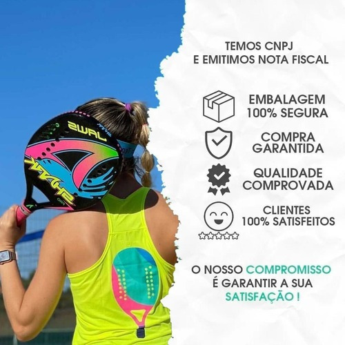 Imagem 6 de 7 de Raquete De Beach Tennis Shark Tour Fibra De Vidro Original
