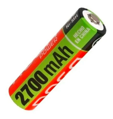 Pila Noga Recargable NP-AAM 2.7B Cilíndrica - pack de 2 unidades