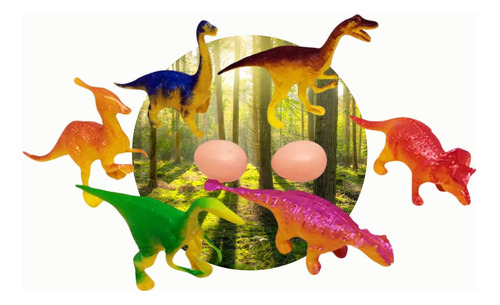 Kit Dinossauros De Brinquedo 8 Peças Miniatura Coleção Mini