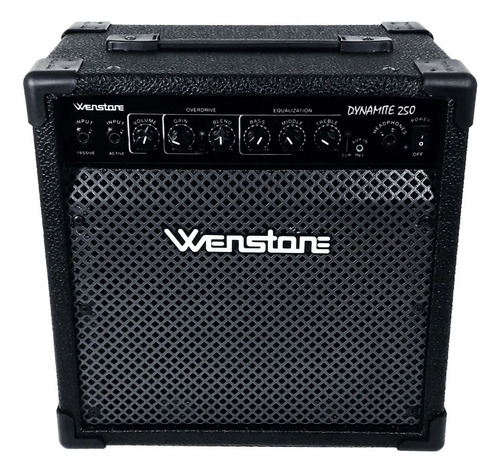 Amplificador De Bajo Electrico Wenstone Dynamite 25w Prm Color Negro