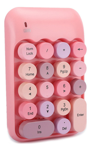 Mini Teclado Numérico Sem Fio De 2,4 G, Vintage, Colorido, R