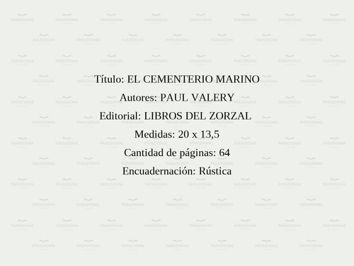 El Cementerio Marino - Paul Valery