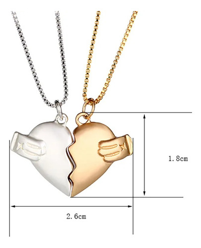 Collar Cadena Gargantilla Choker Iman Corazon Compromiso Muj Color Dorado