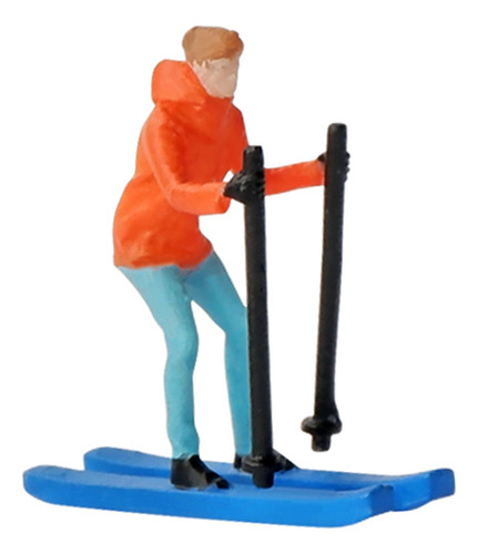 Figura De Esquiador, Accesorios De Esquí, Naranja Naranja