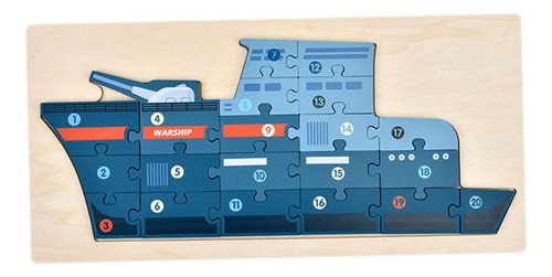 Juego De Rompecabezas De Madera Creativo Para Niños Barco