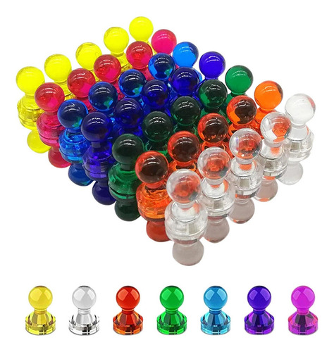 50x Push Pin Magnets Plastic Whiteboard Tools