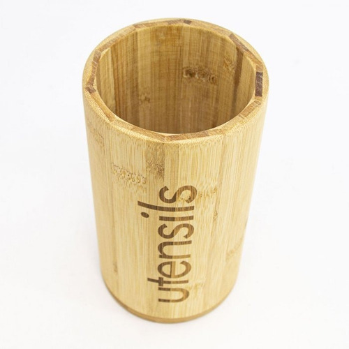 Imagen 2 de 4 de Escurridor Cubiertos Eco Bamboo Porta Utensilios Cubiertero