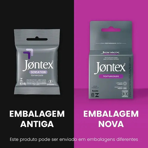Preservativo Jontex Texturizado Lubrificado 3 Unidades