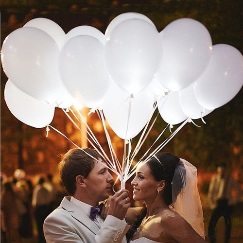 Globos Grandes Blancos X 50 12 30cm Aire Helio Deco