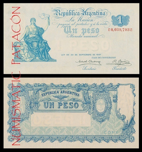 Billete 1 Peso Caja Conversión Macro 1899 - Copia 232