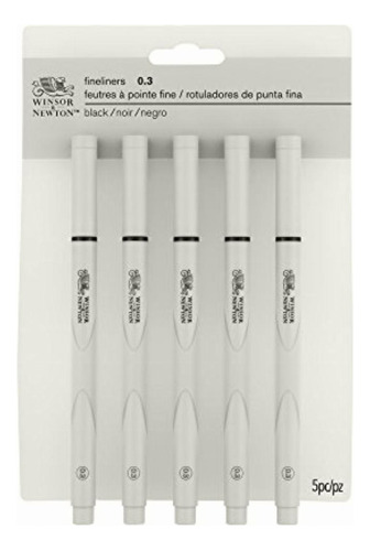 Winsor & Newton Fineliner Bolígrafo De Punta Fina, Negro,