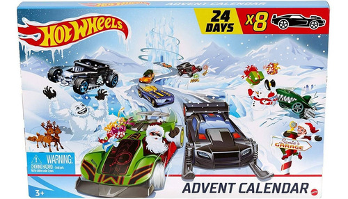 Hot Wheels Advent Calendar 24 Días Con Sorpresas Navideñas