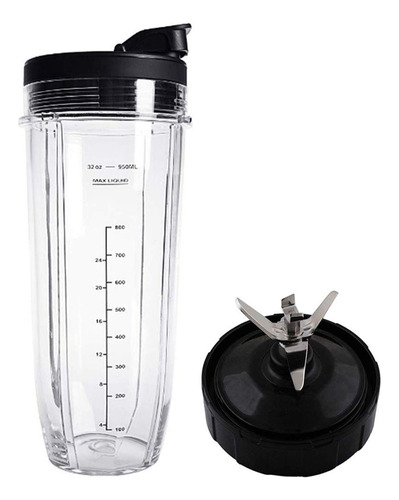 32oz Lid And Cup And 7-flat Blade For Compatible