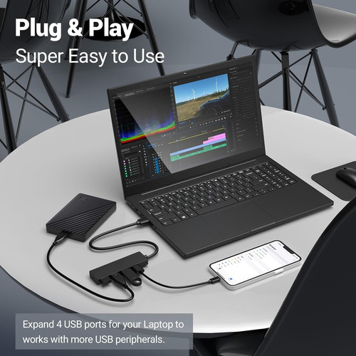 Hub Usb 3.0 Con 4 Puertos Usb 3.0