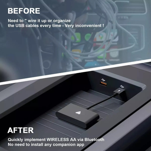 Conversor De Adaptador De Carro Carplay Sem Fio Android