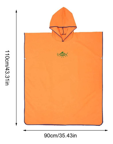 Poncho De Surf Con Capucha De Microfibra Bata Natacion