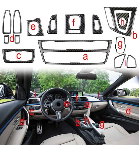 Conjunto Completo De Acessórios De Interior De Fibra De Carb