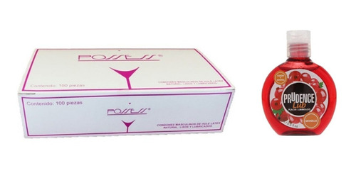 Condones Possess Caja 100 Piezas + Lubricante Prudence 75 Ml