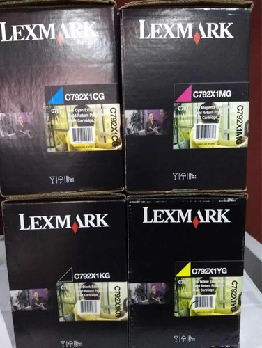 Kit De 4 Toner Lexmark C792 Black Cian Yellow Magenta