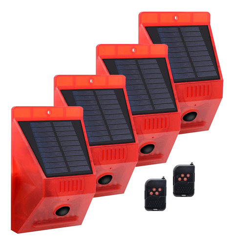 Luz Estroboscopica Solar Chunhee Con Control Remoto, Alarma