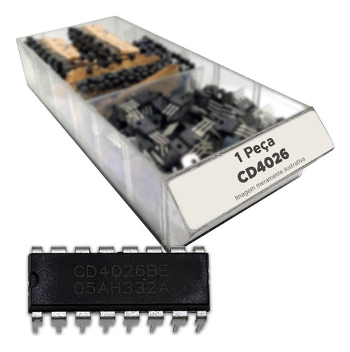 5x Circuito Integrado Cd4026 = Cd 4026 - Dip16