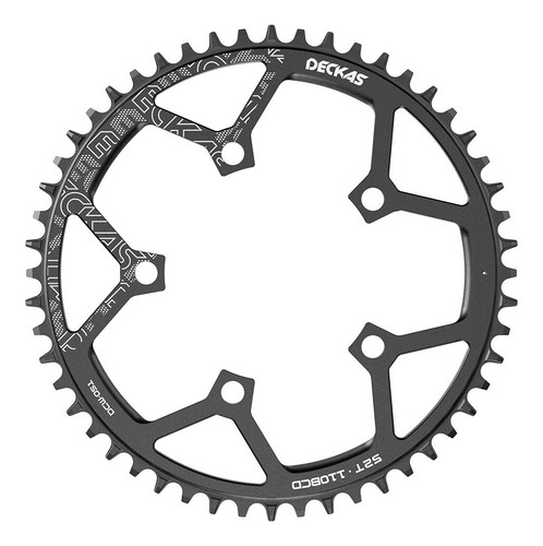 Plato Deckas Narrow Wide 110bcd - 50t 52t - Lucas Bike Color 52 Dientes Negro