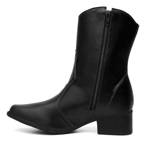 Botas Femininas Texana Rodeio Country Cano Medio Bico Fino