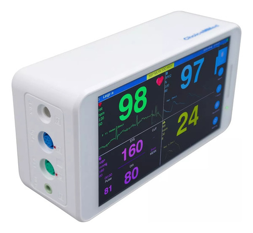 Monitor Veterinario De Signos Vitales Portátil de 5 Parametros NIBP, SpO2, ECG, PR, TEMP Recargable Con Pantalla Touch 5.5 pulgadas - Marca Choisemed