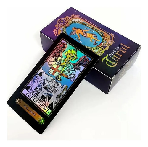 Tarot Rider Waite Versión Holográfica Láser + Manual Español