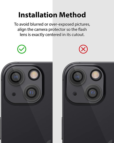 Imagen 7 de 9 de Vidrio Lente Ringke iPhone 13 / iPhone 13 Mini (2 Und)