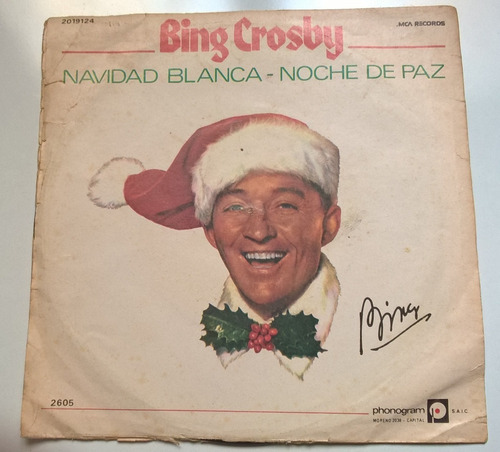 Bing Crosby Navidad Blanca / Noche De Paz Simple / Kktus