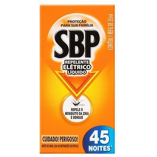 Repelente Elétrico Líquido Sbp Caixa 35ml Cada Refil