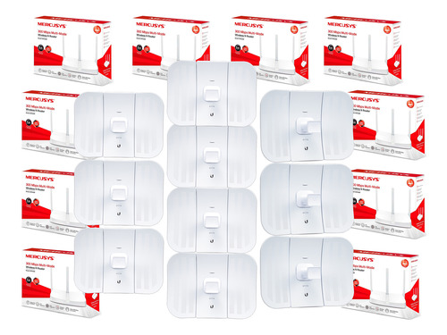 10 Pz Litebeam M5 23dbi 5ghz + Router Wifi Mercusys Mw306r