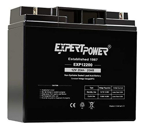 Batería Recargable De 12 Voltios Y 20 Ah. Expertpower