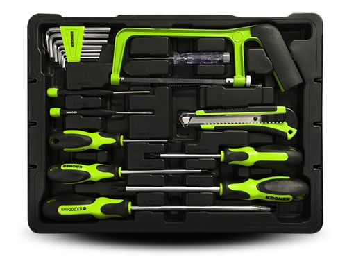 Set Herramientas Maletín Kroner 112 Pzas Cr. Vanadio Premium