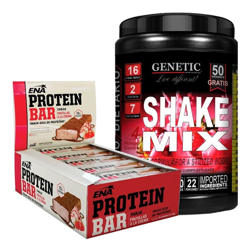 Barras Proteicas Shake Mix Batido Control Peso Dieta Genetic