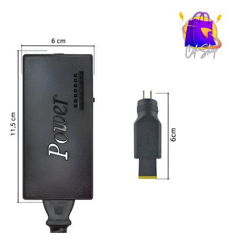 Cargador Universal Para Notebook Dinax Negro