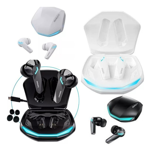 Auriculares Bluetooth Lenovo Gm2 Pro de color negro