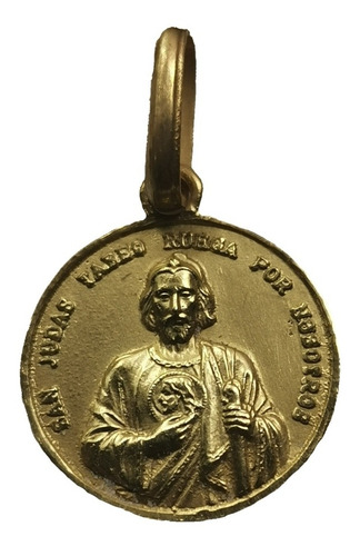 Medalla Oro 10k San Judas Tadeo #131 Bautizo Comunión 