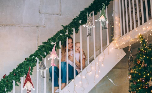 5pcs Gnomos Navideños Con Luz Led,decoración De Mesa Navidad